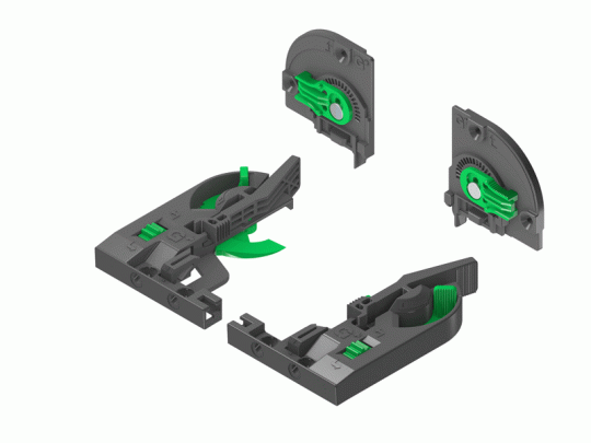 3D Dynapro i plast (kobling + adapter) til træskuffer