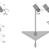 LED lampe ZOOM - Sort/ Aluminium - Image 6