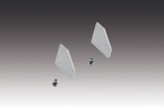 LED Hjørne profil i plastic 19 mm- Sort/ Aluminium