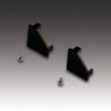 LED Hjørne profil i plastic 19 mm- Sort/ Aluminium - Image 2
