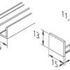 Monterings Profil 15/8mm, 2,95m af 5 stk. - Sort - Image 8